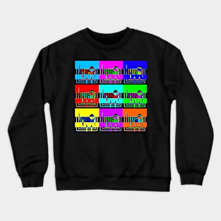 9 abstract colorful tiles Crewneck Sweatshirt